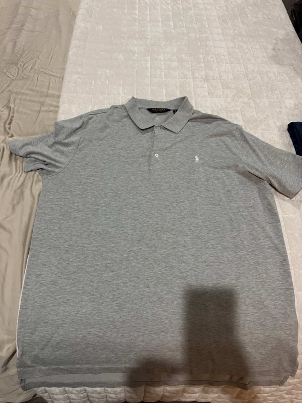Polo by Ralph Lauren Grey Short-Sleeve Polo with Embroidered Pony